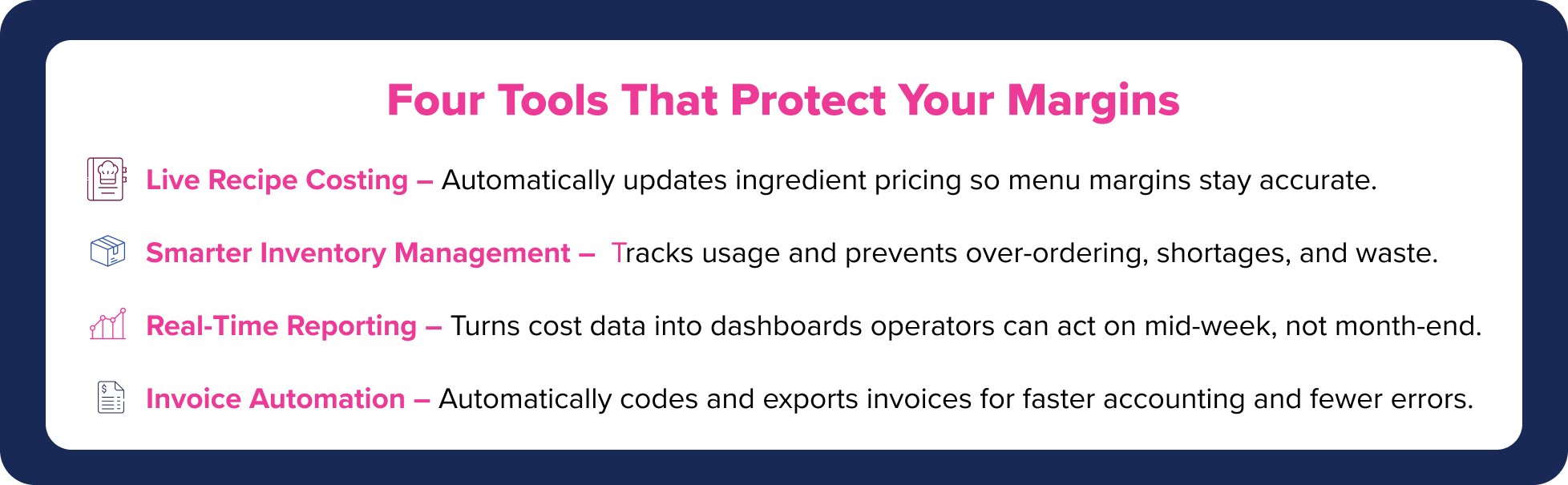 Tools that protect your margins
