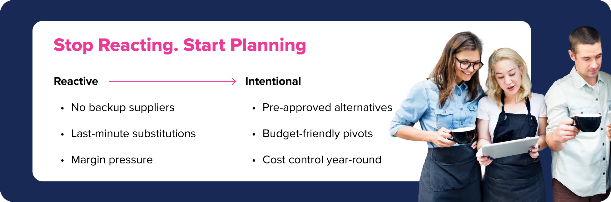 Stop reacting and start planning with a more connected foodservice supplier network