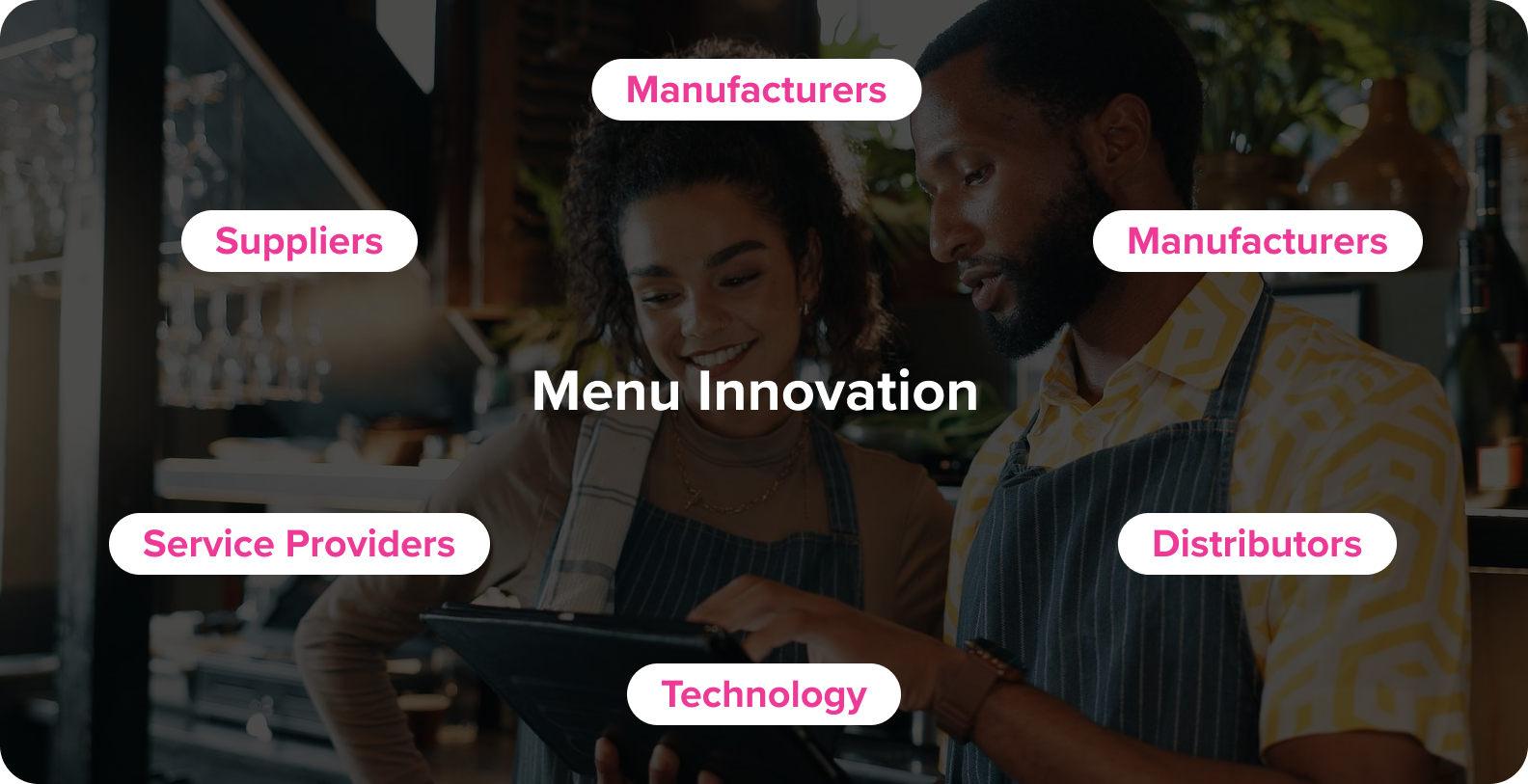 Menu innovation supported by manufacturers, suppliers, distributors, service providers, and technology partners