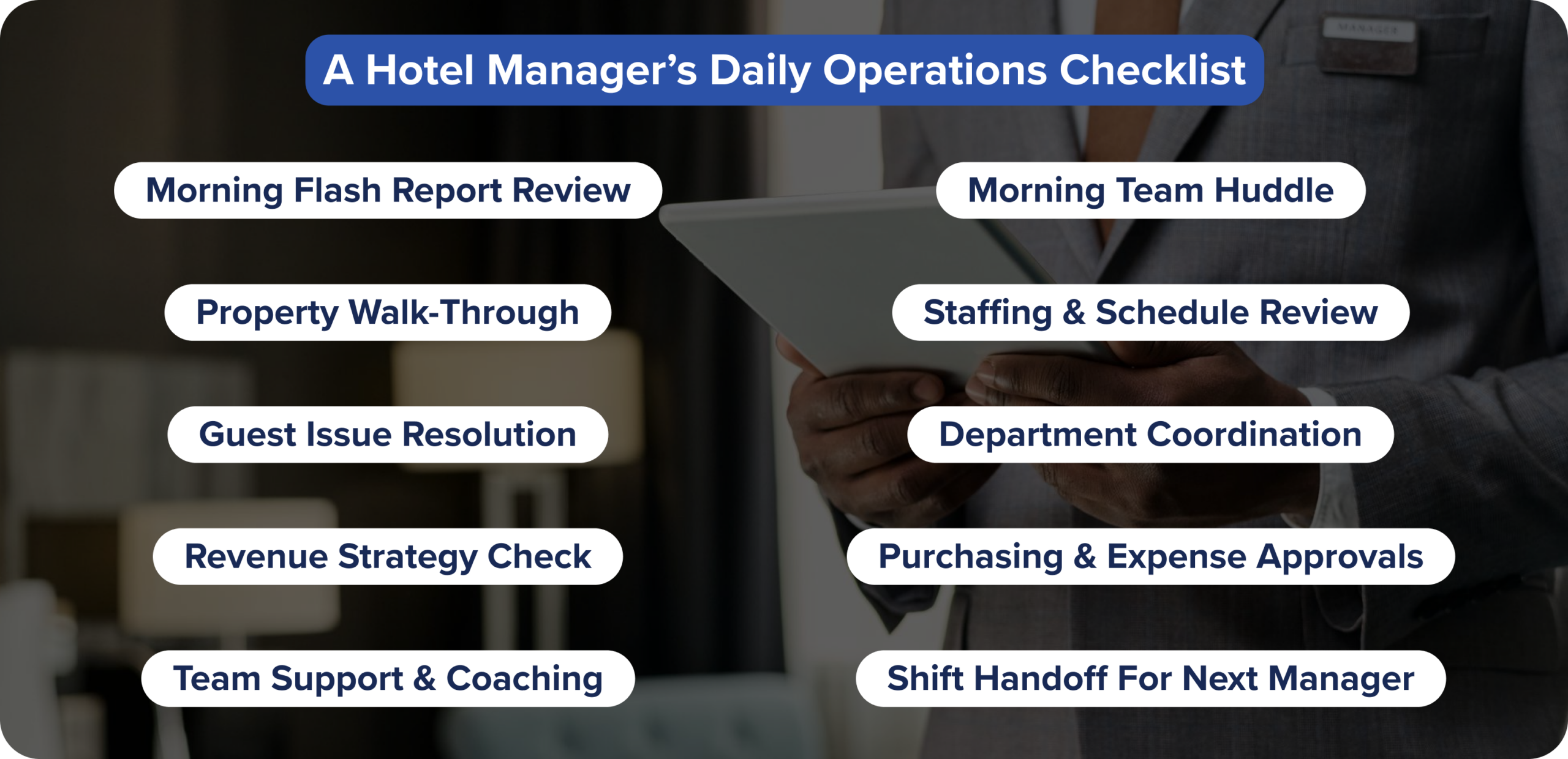 Hotel manager daily checklist