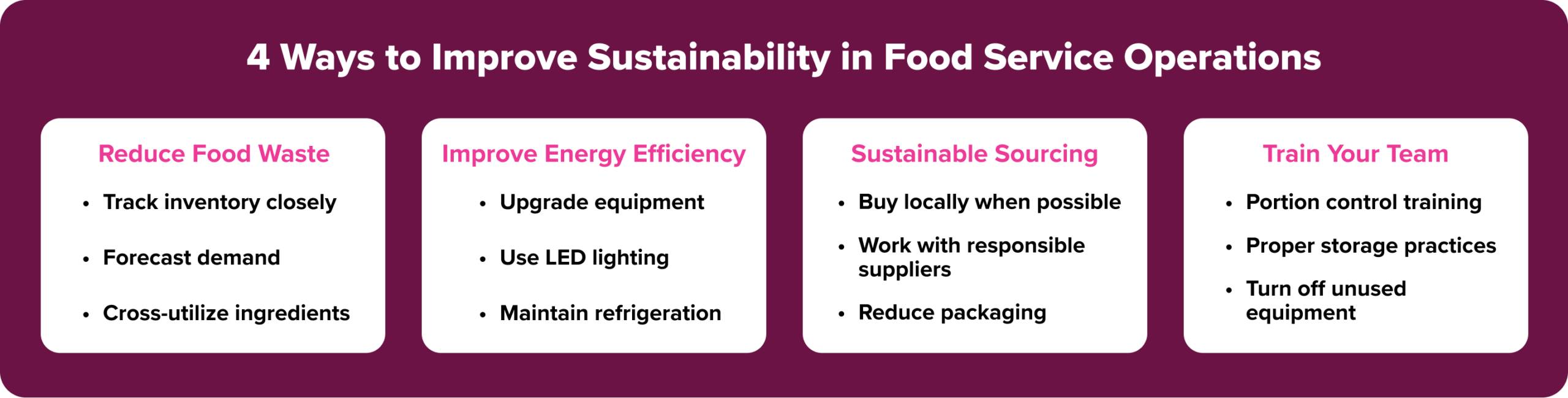 Practical ways to improve sustainability