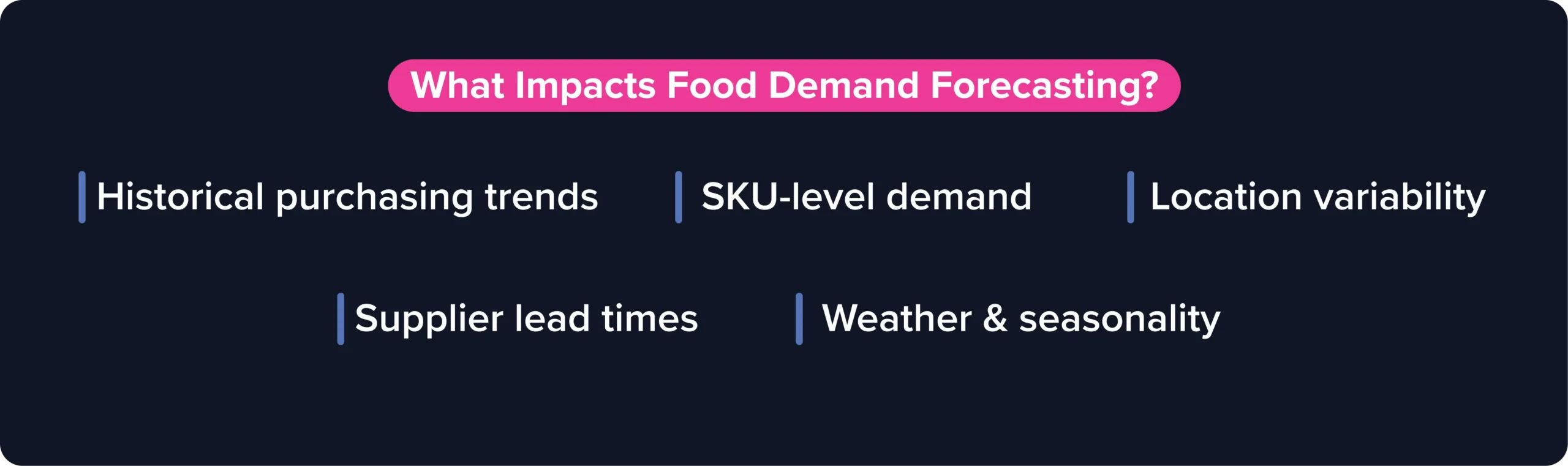 Key factors that impact food demand forecasting